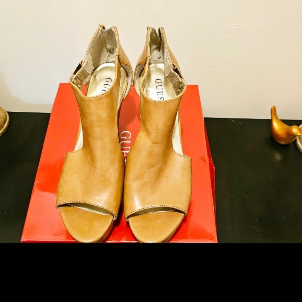 Guess Peep Toe Wedge Sandal